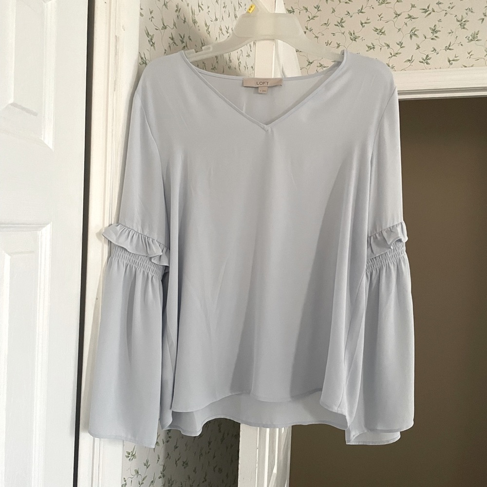 Light blue blouse LOFT. Size Medium.